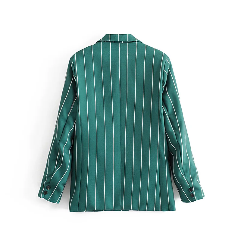Винтажные стильные офисные женские полосатые блейзеры пальто для женщин 2019