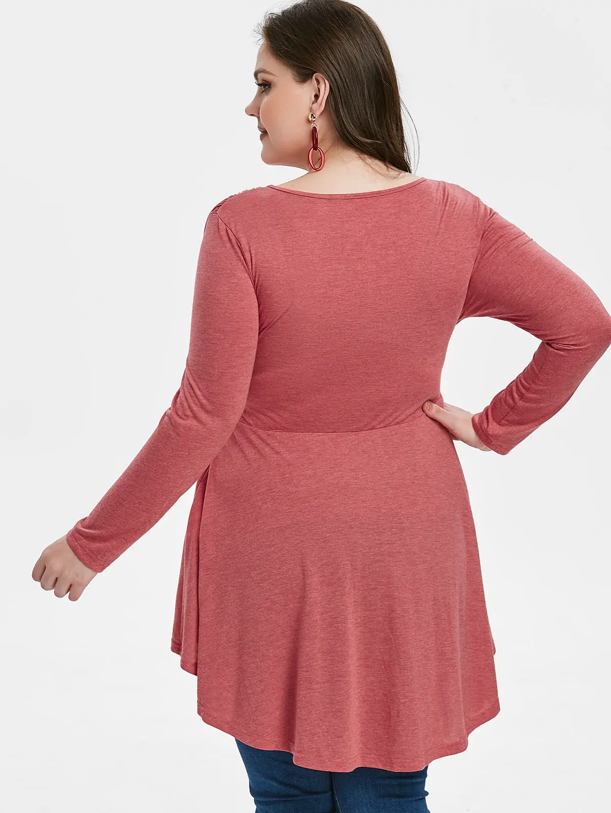 ROSEGAL 5X женская розовая футболка с длинным рукавом и рисунком арбуза топ размера