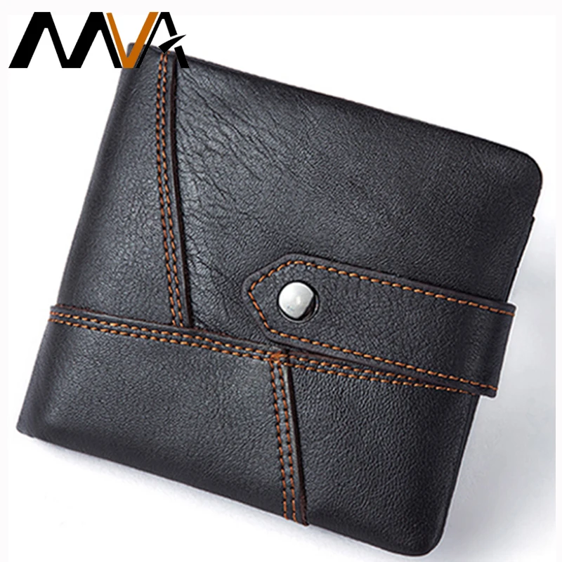 MVA Genuine Leather Men's Wallets/Purse For Men Card Wallets Business Holder Small Male Slim Man Coin Purse | Багаж и сумки
