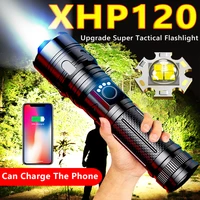999999lm rechargeable led flashlight xhp120 usb torch light xhp50 most powerful tactical flashlamp bright waterproof zoom lamp