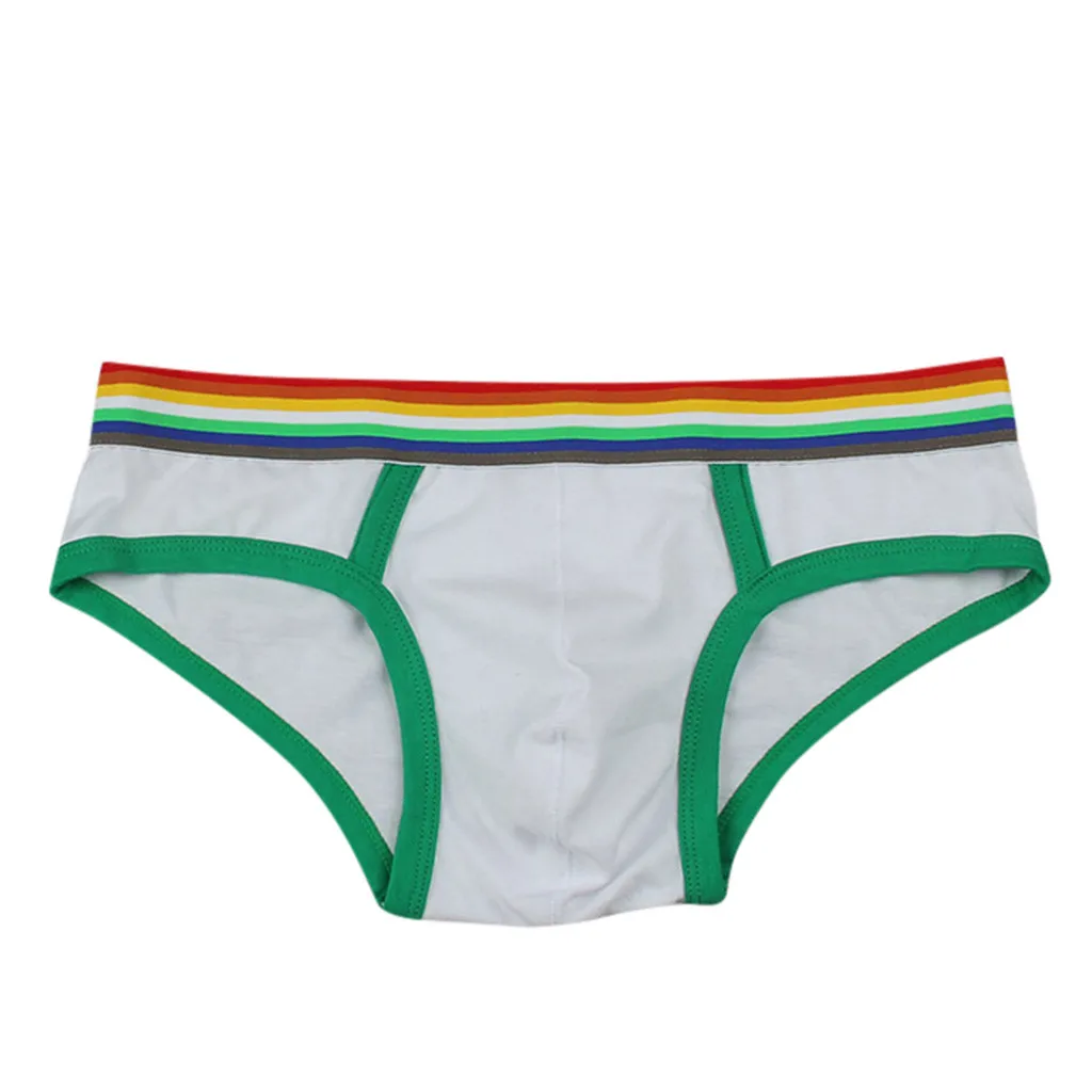SAGACE яркие цвета мужские Разноцветные хлопковые трусы с радугой простые свежие