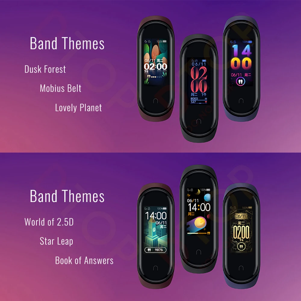Глобальная версия Mi Band 4, смарт-браслеты Miband 4, браслет, пульсометр, фитнес, 135 мА/ч, цветной, Bluetooth 5,0, спортивный, водонепроницаемый браслет