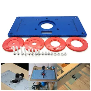 Деревообрабатывающий обрезной станок, флип-пластина, многофункциональный алюминиевый фрезерный стол, вставная пластина 235x120x8, направляющая для фрезерования по дереву