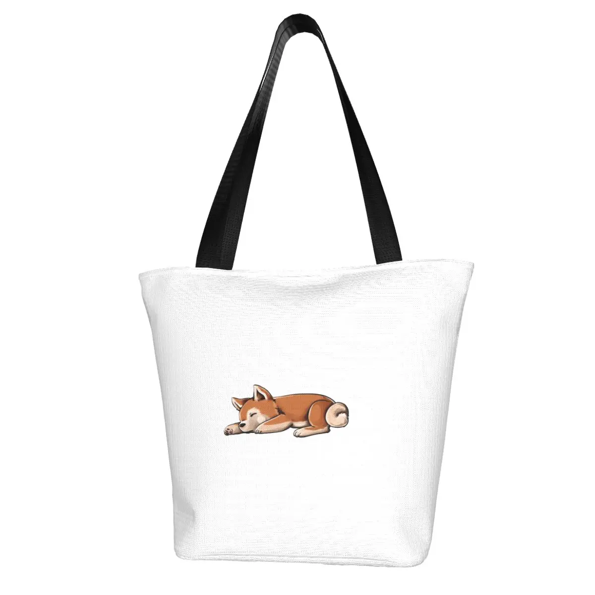Shiba Inu Polyester outdoor girl handbag, woman shopping bag, shoulder bag, canvas bag, gift bag