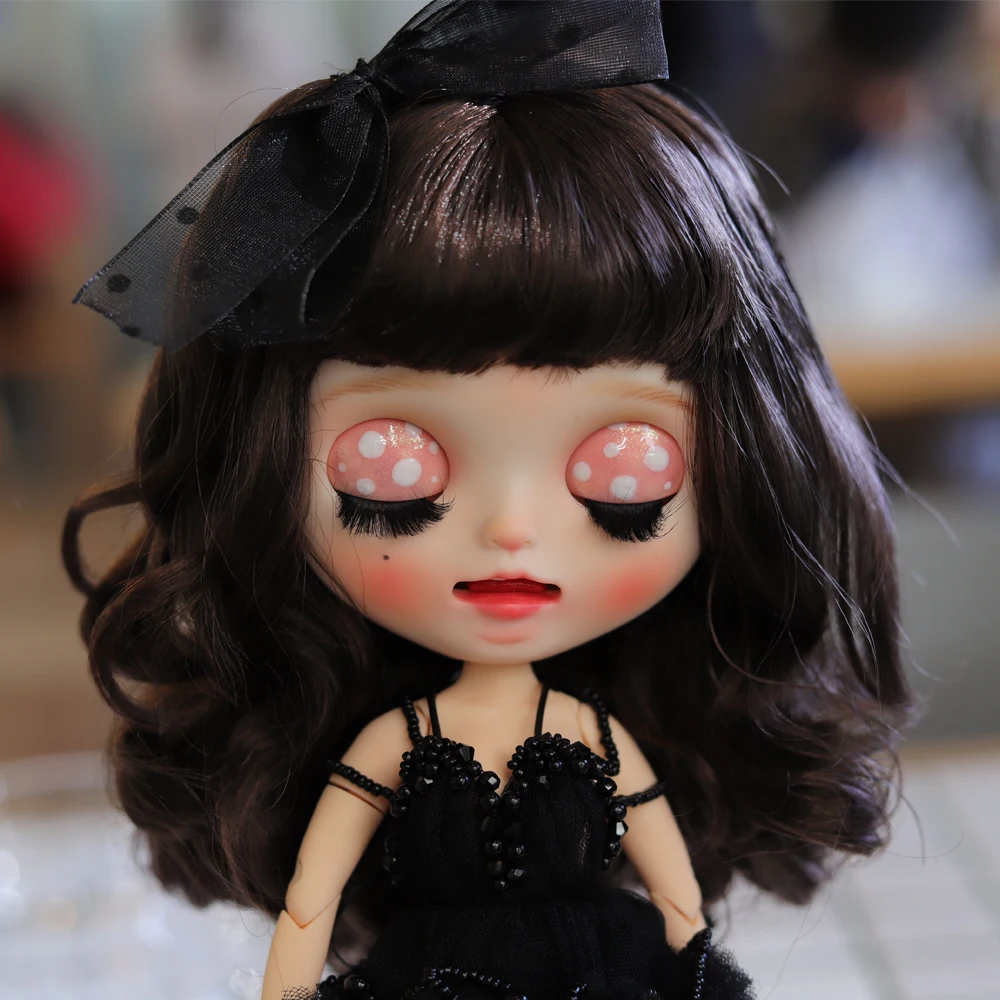 

Кукла blyth шарнирная с белой кожей, короткими волосами и открытым ртом, 1/6