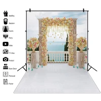 wedding photo backdrops for photography spring flowers wall candle seaside love stage scenic photography background photo studio