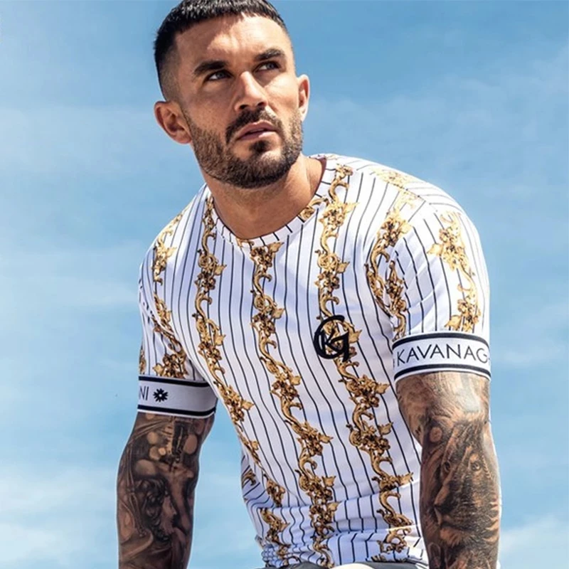 Футболка SikSilk мужская с круглым вырезом шелковая короткая тенниска забавная