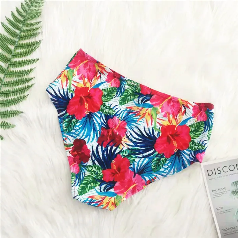 Женское бикини с цветочным принтом завышенной талией | Спорт и развлечения