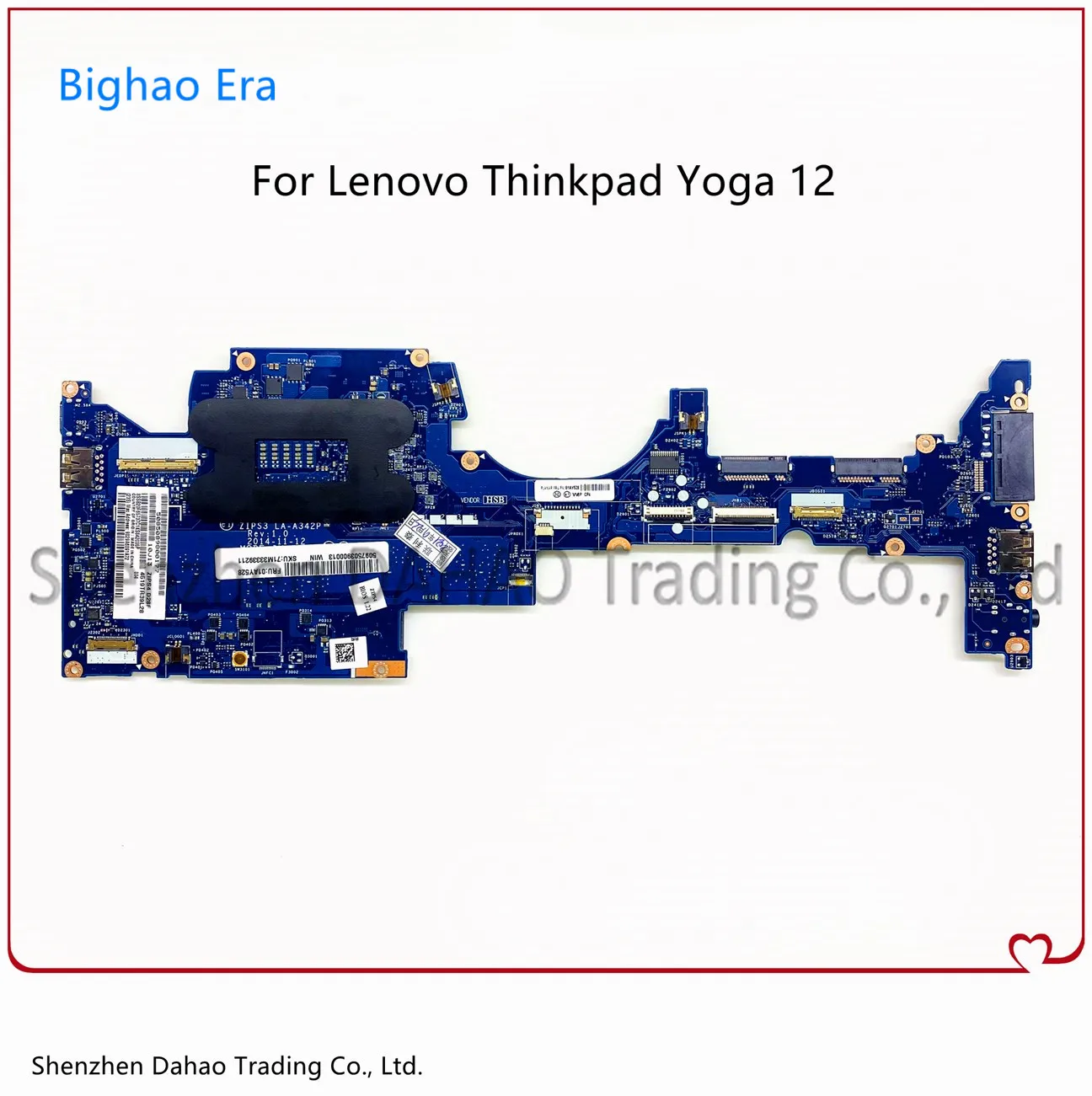 ZIPS3 LA-A342P для ноутбука Lenovo Thinkpad YOGA 12 материнская плата с i5-5200U/5300U CPU 8G-RAM 01AY504 00HT711 100%