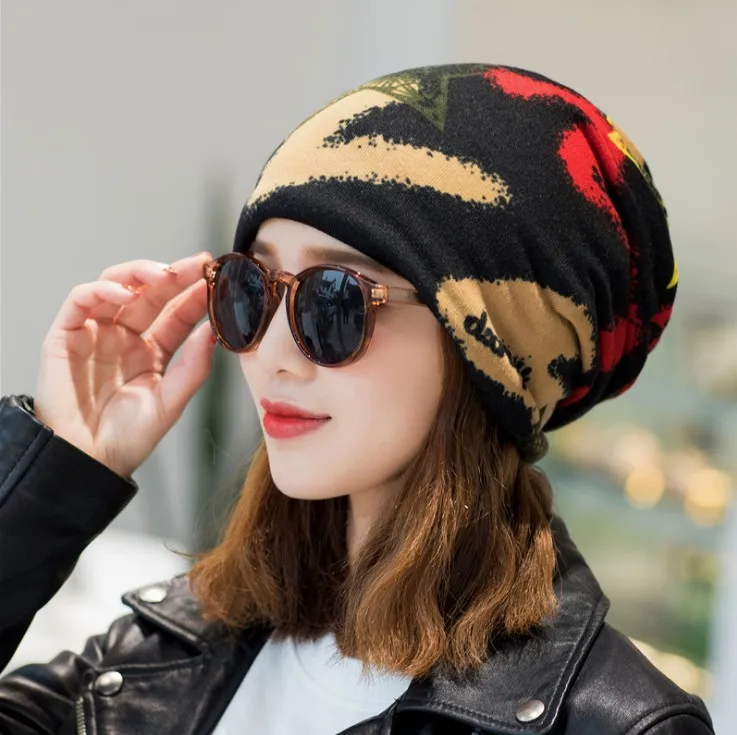 Женские шапки-бини сезон весна-зима хлопковая шапка модная Шапка-бини в стиле