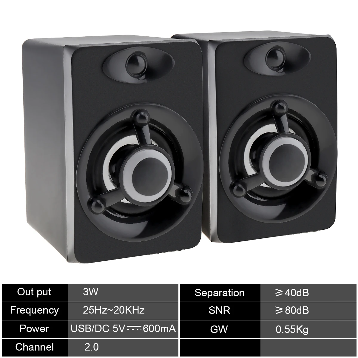

V-118 Mini Portable USB2.0 Subwoofer Computer Speaker 3.5mm Audio jack USB Power Plug for Desktop PC LaptopMP3x Mobile phones