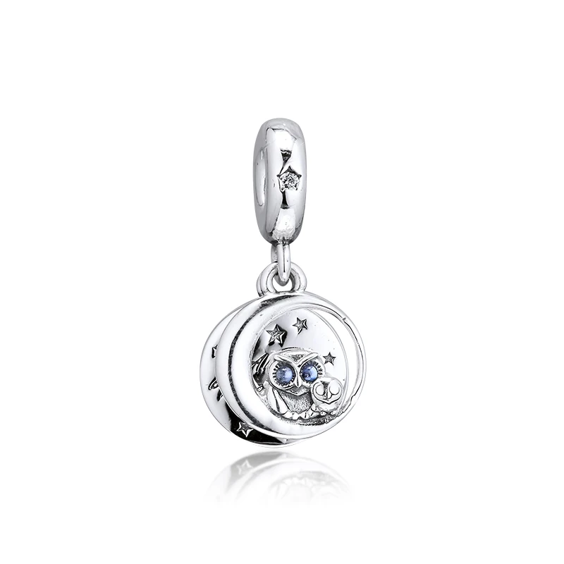 

GPY Always by Your Side Owl Charms 925 Original Fit Pandora Bracelet Sterling Silver Charm Beads for Jewelry Making Jewellery