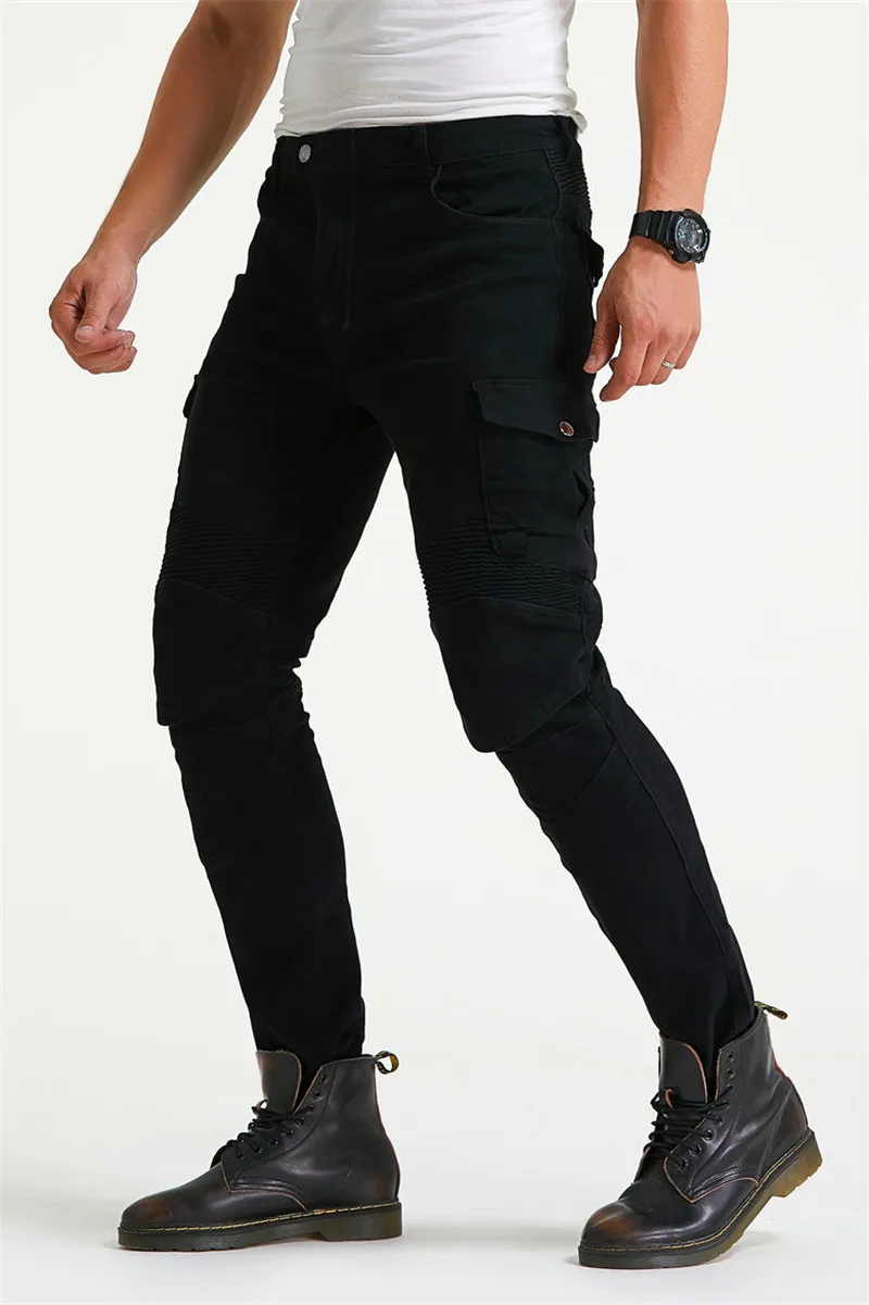 Мотоциклетные джинсы мужские зимние теплые кашемировые штаны болотного и