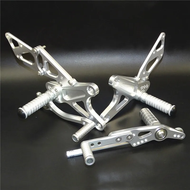 Waase для Yamaha YZF R1 2009 2010 2011 2012 2013 Регулируемый наездник задние комплекты Rearset Подножка для ухода за кожей ног колышки - Цвет: Silver