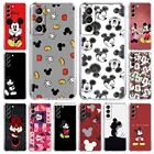 Прозрачный чехол для Samsung Galaxy S20 FE S21 Ultra S10 Plus Note 10 Lite, прозрачный мягкий чехол с мультяшным Микки Маусом, чехол из ТПУ