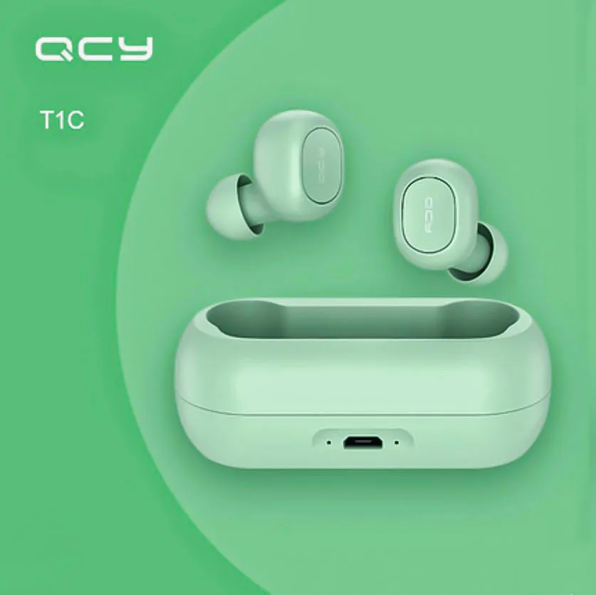 QCY T1C наушники вкладыши TWS с Smart Eaubuds Bluetooth 3D стерео Беспроводной Hi Fi двойной