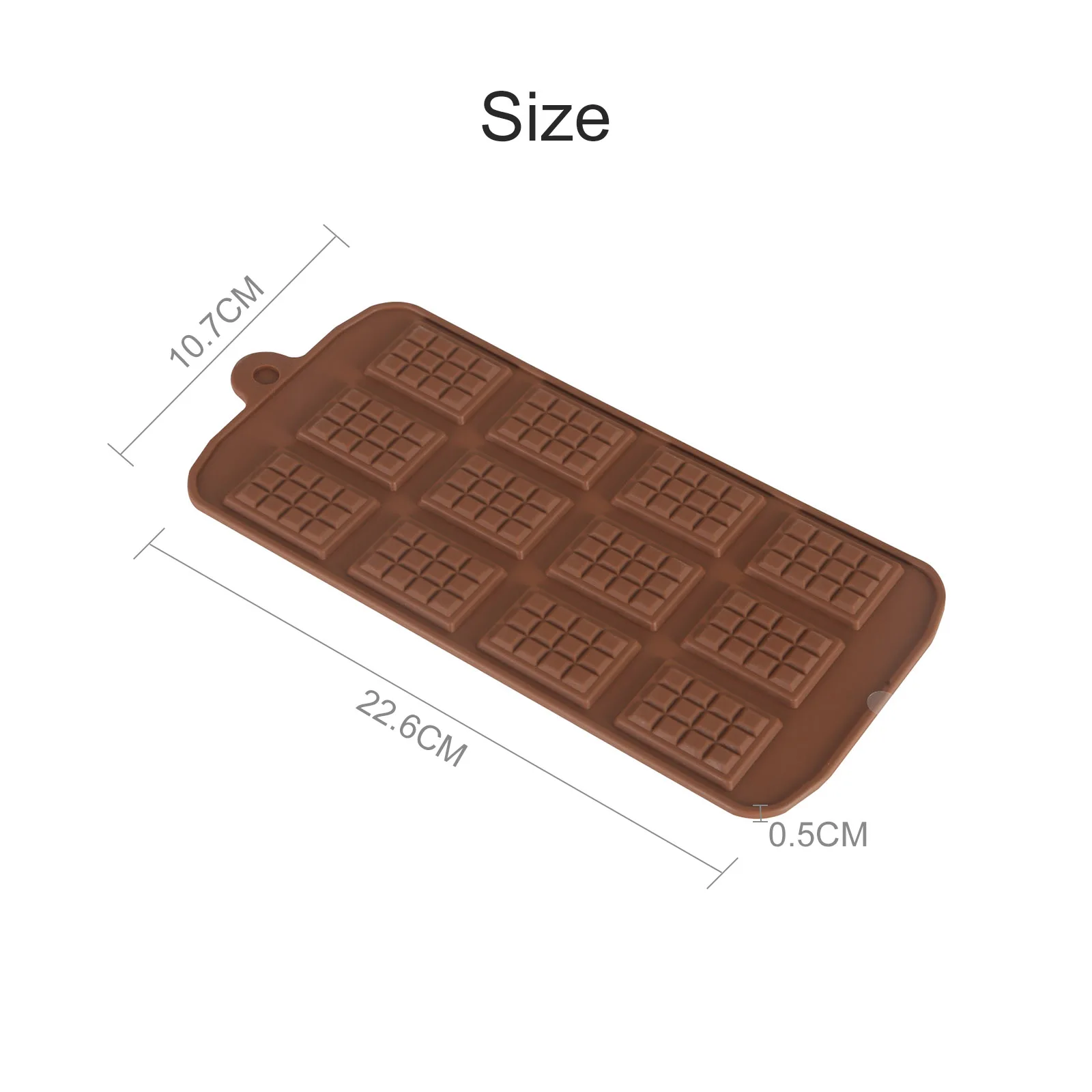 

Chocolate Chip Mold 12 Even Silicone Lattice Shape DIY Molds Fondant Waffle Pudding Baking Tool Candy Bar Baking Accessories