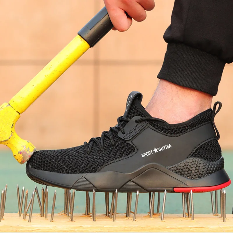 

Yuxiang защитная обувь, ботинки для мужчин, обувь, кроссовки, стальной носок, неразрушаемая рабочая обувь, повседневные защитные ботинки, легки...