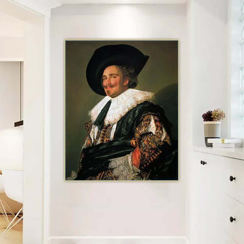 

Frans Hals "The Laughing Cavalier" Canvas Oil Paintings Aesthetics Artwork Decorative Wall Decor Home Living Room Decoration