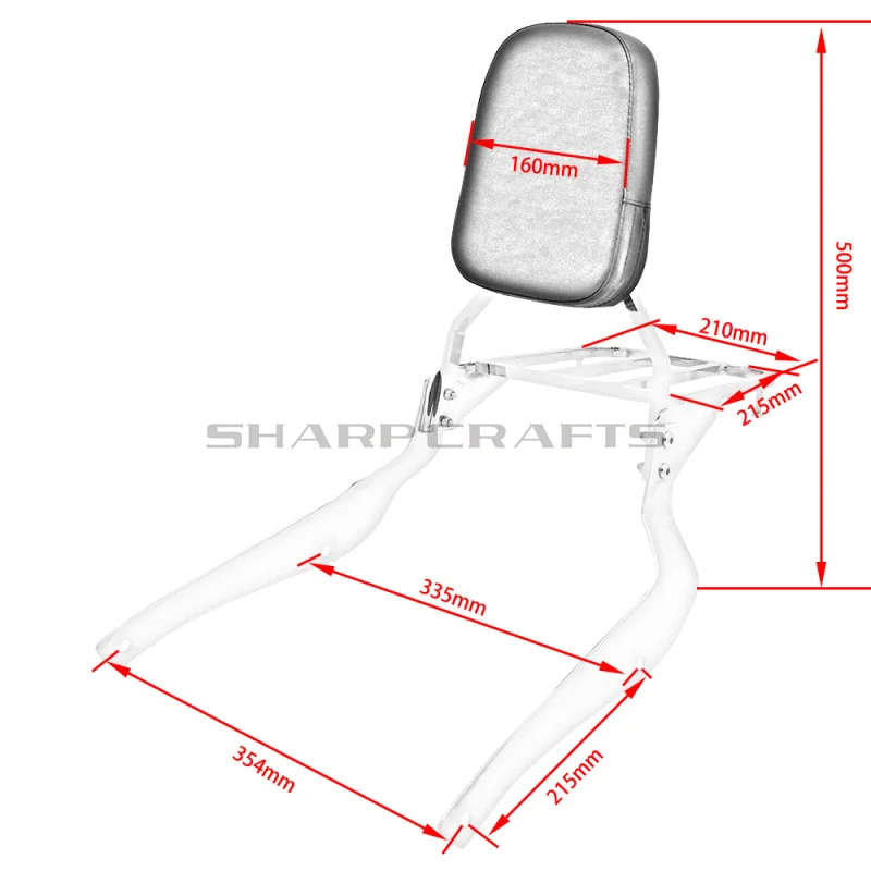 Мотоциклетная пассажирская Сисси бара спинка с багажником для Suzuki бульвар C50