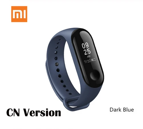 Dark blue Оригинальные Xiaomi Mi Смарт-часы с 4 полосами AMOLED цветной экран HeartRate Фитнес Спорт 50 атм водонепроницаемый смарт-браслет Bluetooth 5,0 - Цвет: Dark blue