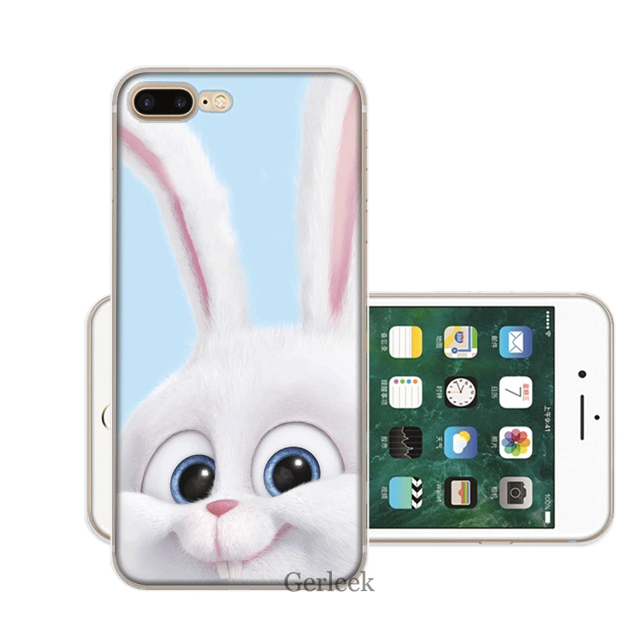 Чехол для мобильного телефона из ТПУ для iPhone 11 Pro XR X XS Max iPhone 7 8 6 6S Plus 5 5S SE, чехол с милым кроликом