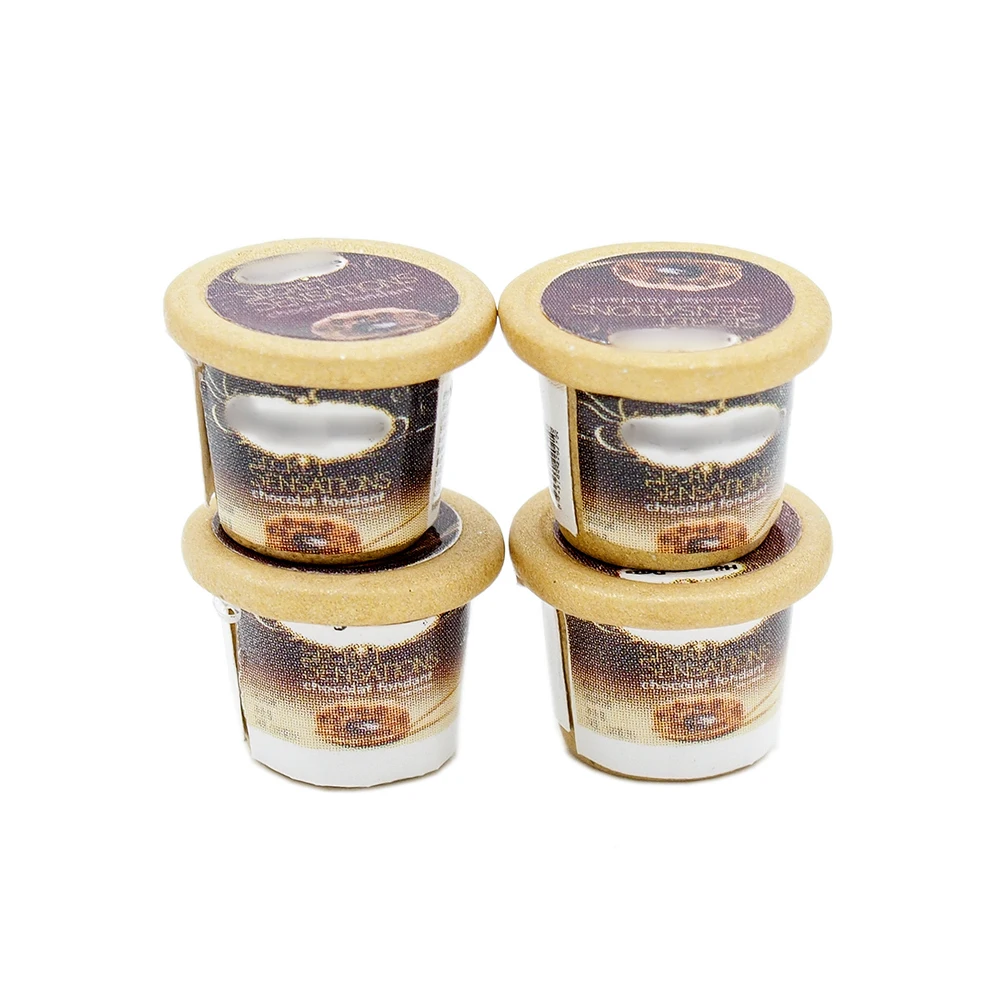 Odoria 1:12 миниатюрная чашка для мороженого из черного шоколада 4 шт. кухонные