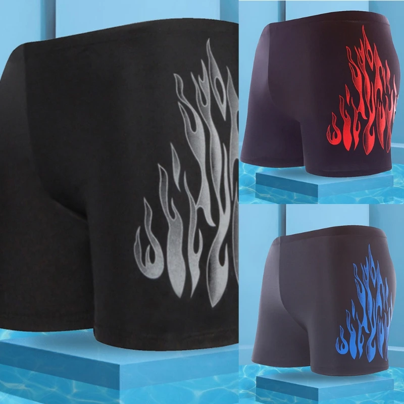 

85AB Men's Square Leg Athletic Swimsuit Swim Swimwear Bathing Suit Board Short