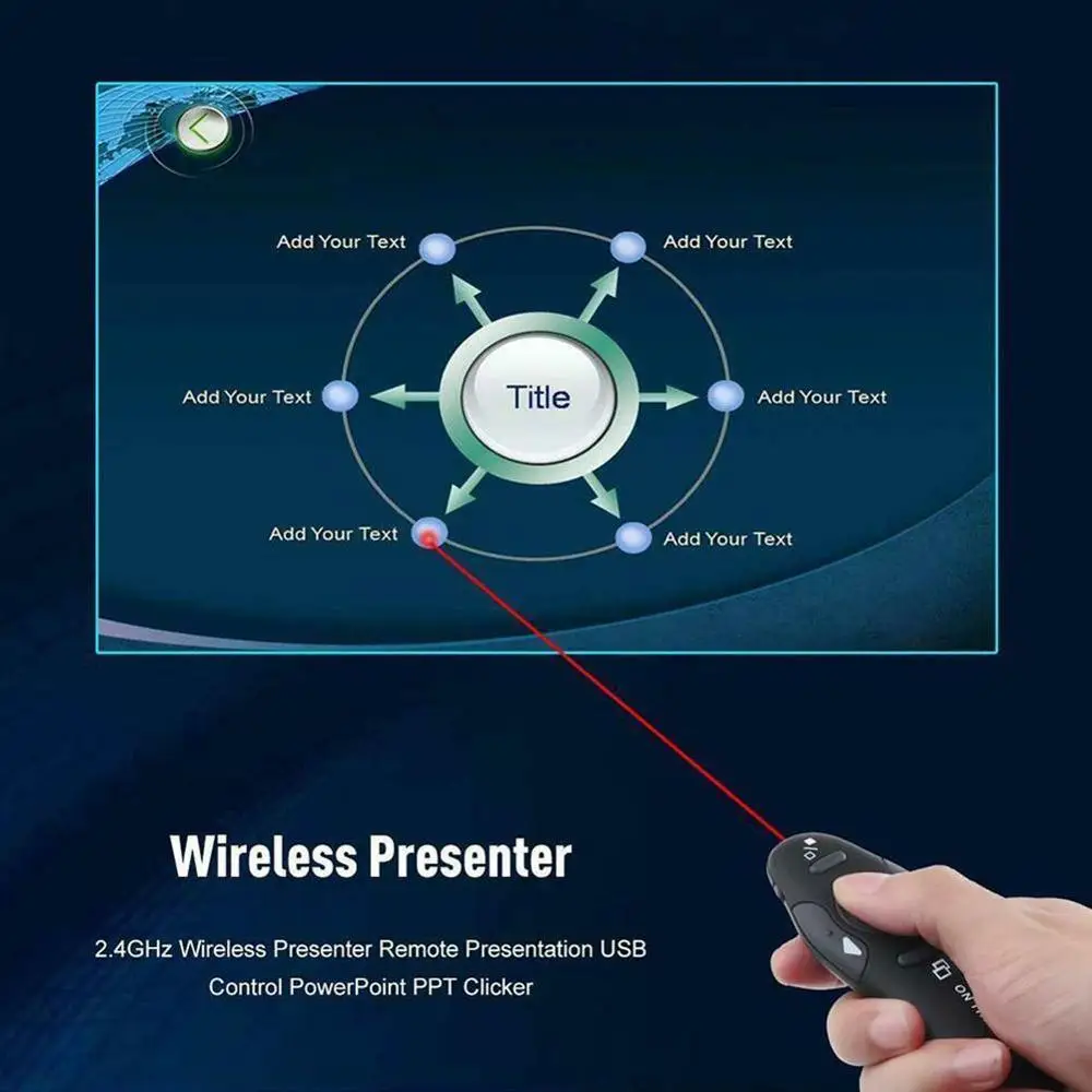 Беспроводная мышь 2 4 ГГц USB презентация в Powerpoint откидная ручка указатель кликер