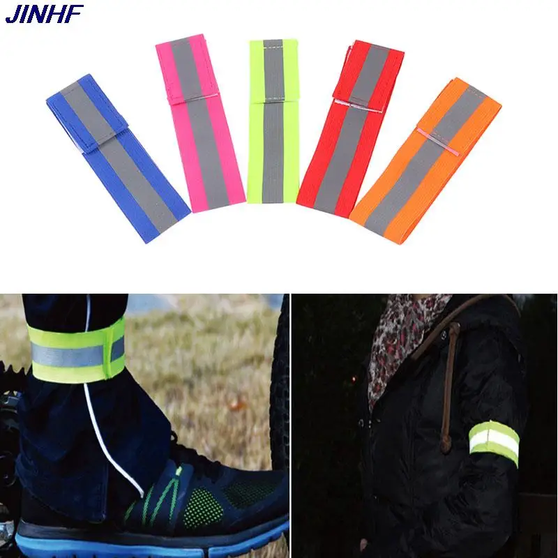 

1pc Safety Reflector Tape Straps for Night Jogging Walking Biking Reflective Bands Elasticated Armband Wristband Ankle Leg Strap