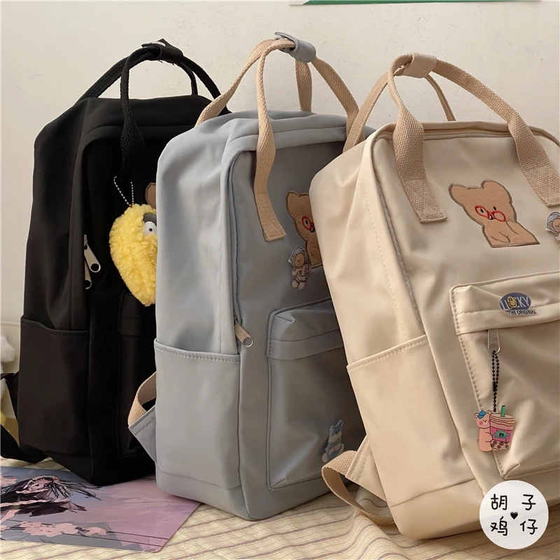 

Новинка 2021, повседневный рюкзак с милой девочкой-медведем, школьный рюкзак в Корейском стиле, рюкзак для студентов