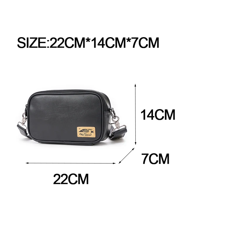 

Men's Pu Leather Crossbody Bag Waterproof Shoulder Bags High Quality Leisure Messenger Bag Fashion Outdoor Handbags Vintage