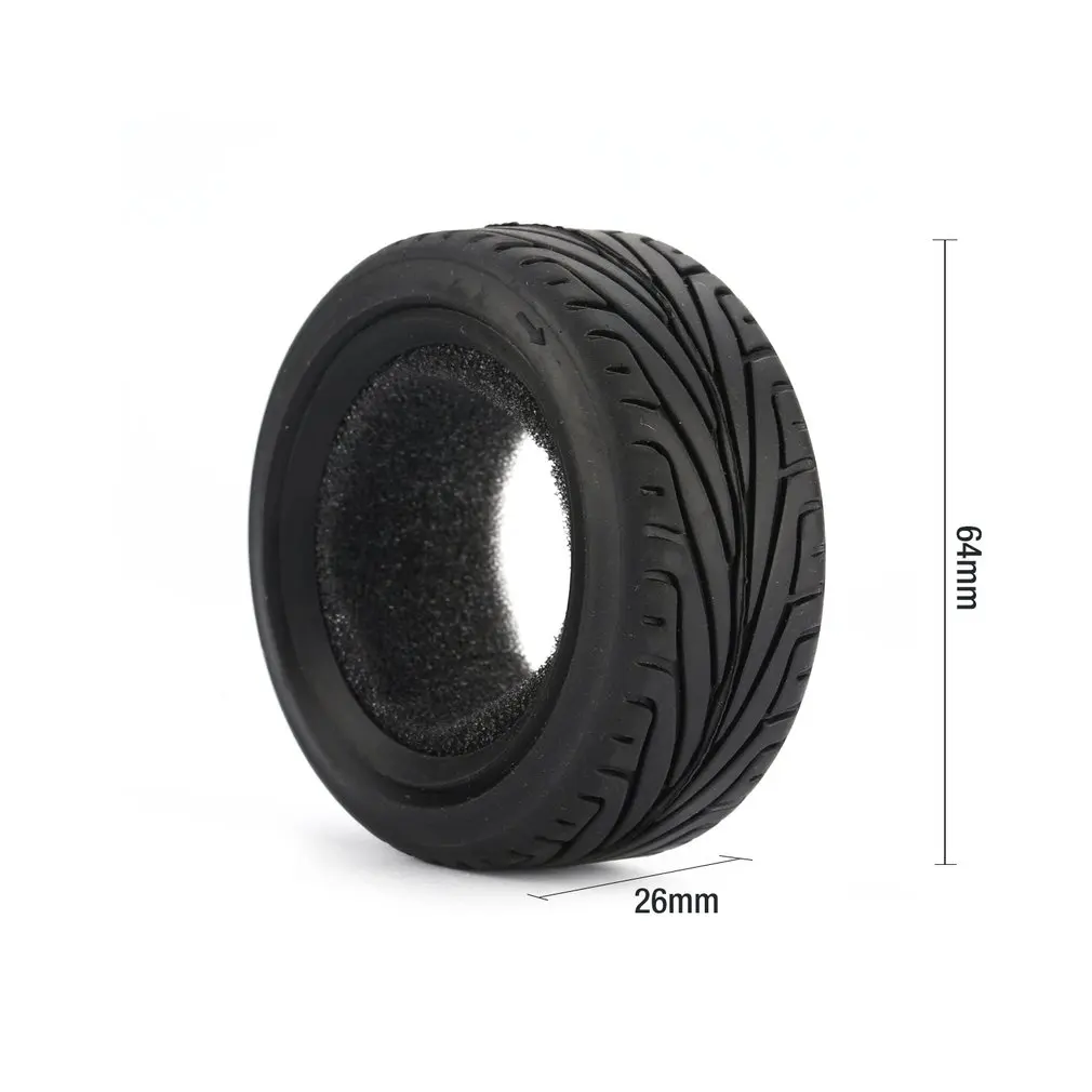 

4pcs 1/10 Medium Grain Drift RC On-road Car Tyre RubberTire Tyre 47mm for Wheels Traxxas Tamiya HPI Kyosho Racing HSP tt