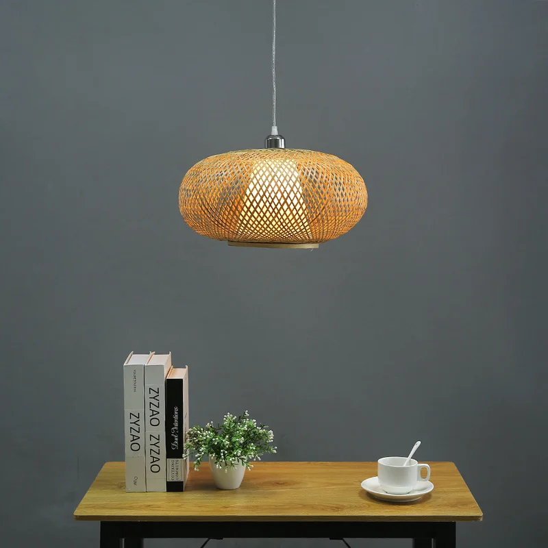 저렴한 동남 아시아 LED 펜 던 트 램프 대나무 위커 등나무 랜 턴 펜 던 트 조명 현대 차 룸 램프 북유럽 일본어 다다미 램프