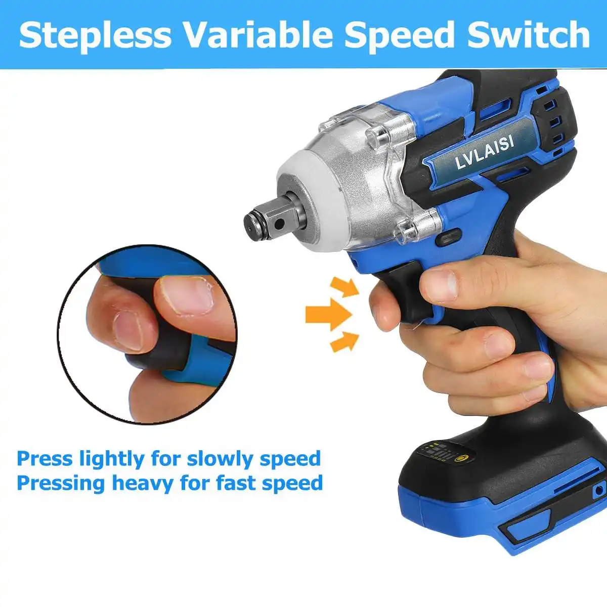 

18V 520N.m. Li-Ion Cordless 1/2 Impact Wrench Driver Replacement for Makita Battery DTW285Z