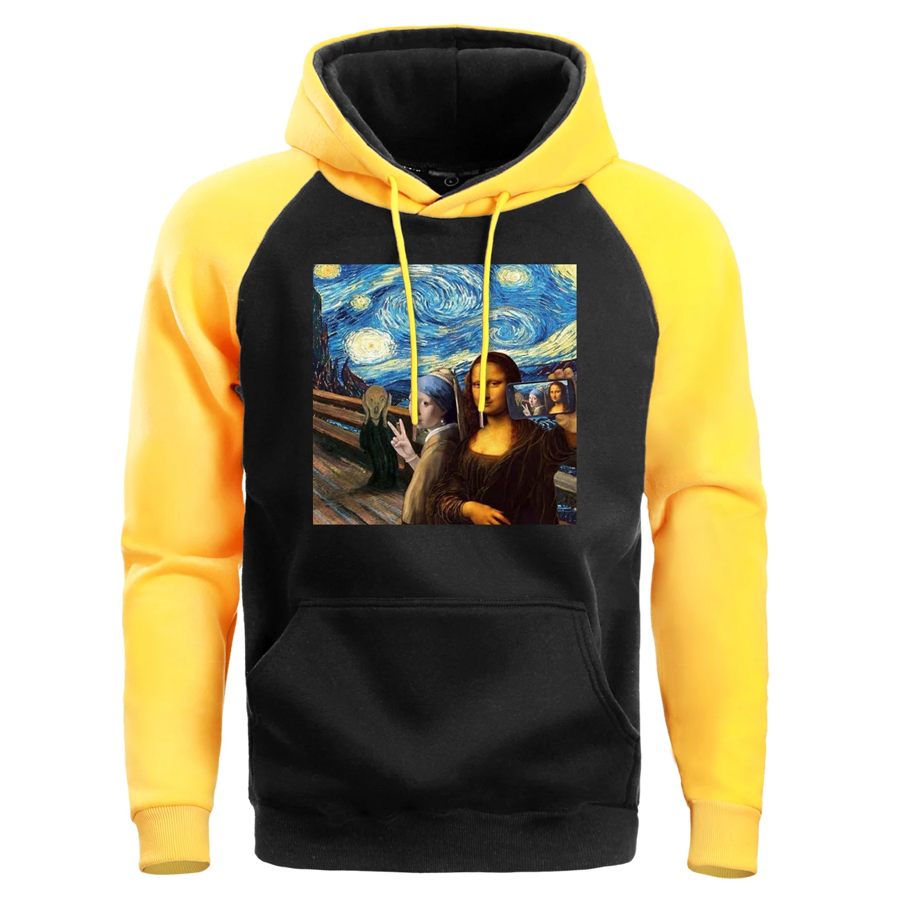 Толстовки Mona Lisa с принтом смайлика мужские высококачественные флисовые
