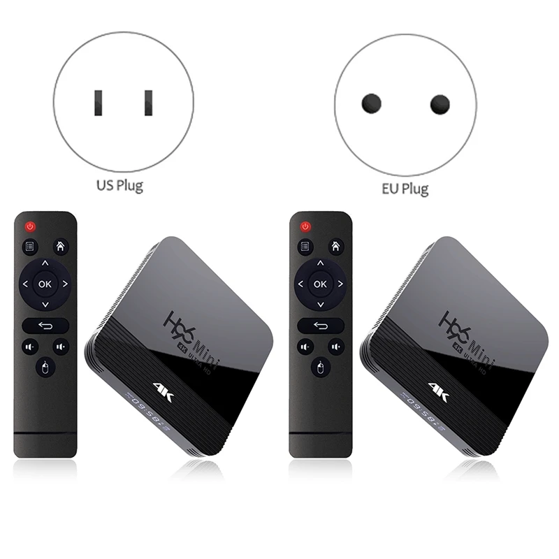 

Для Android ТВ коробка 9,0 H96 мини H8 RK3228A 2,4G/5G двойной WI-FI Media Player BT4.0 1 ГБ 8 ГБ