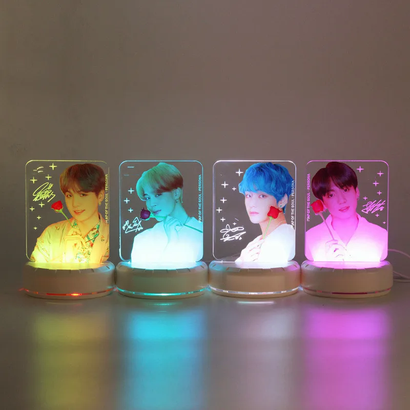 Меняющая цвет Kpop Bangtan Boys светодиодсветодиодный пластиковая акриловая палочка