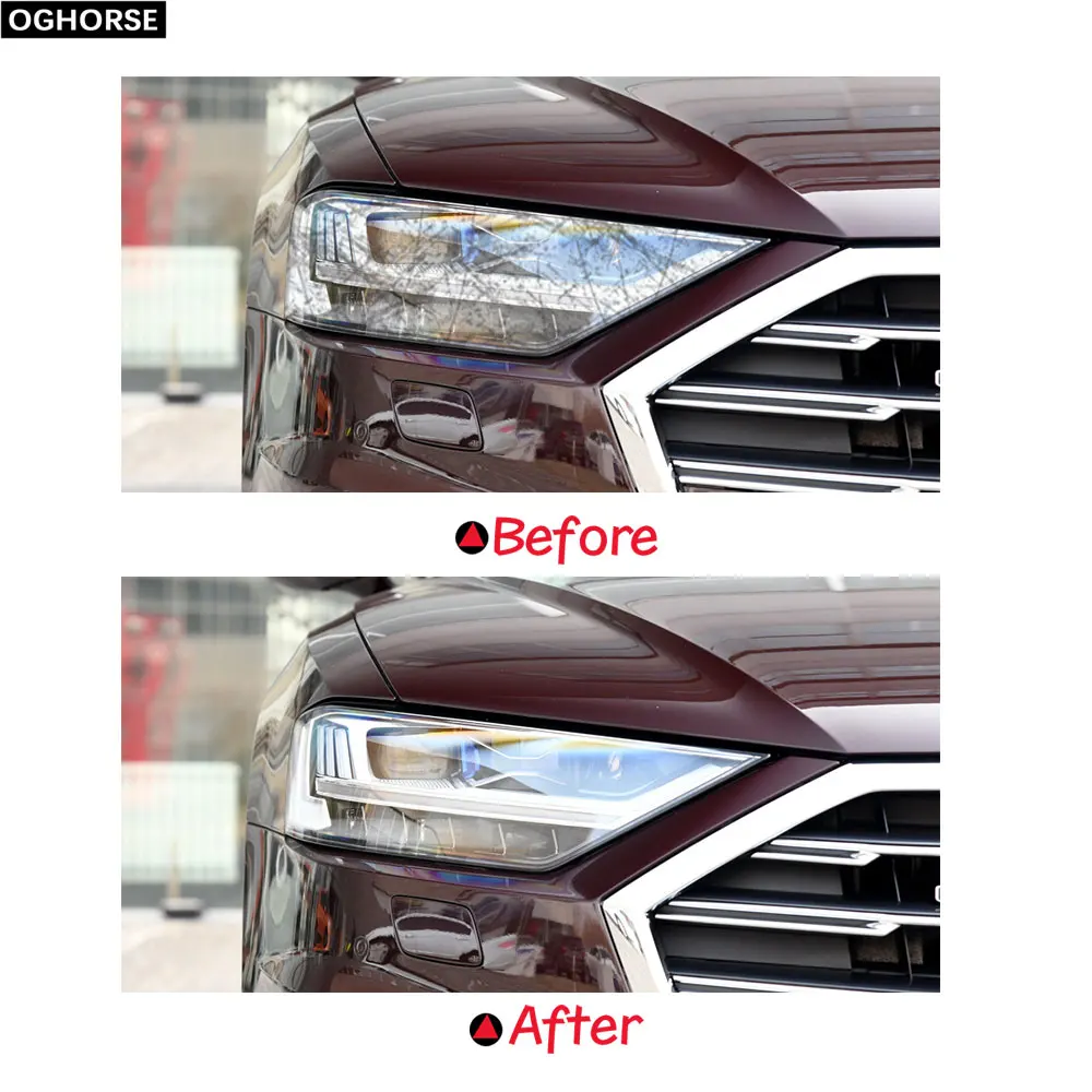 2 шт. Защитная пленка для автомобильных фар прозрачная наклейка из ТПУ Audi A8 S8 D4 4H D5