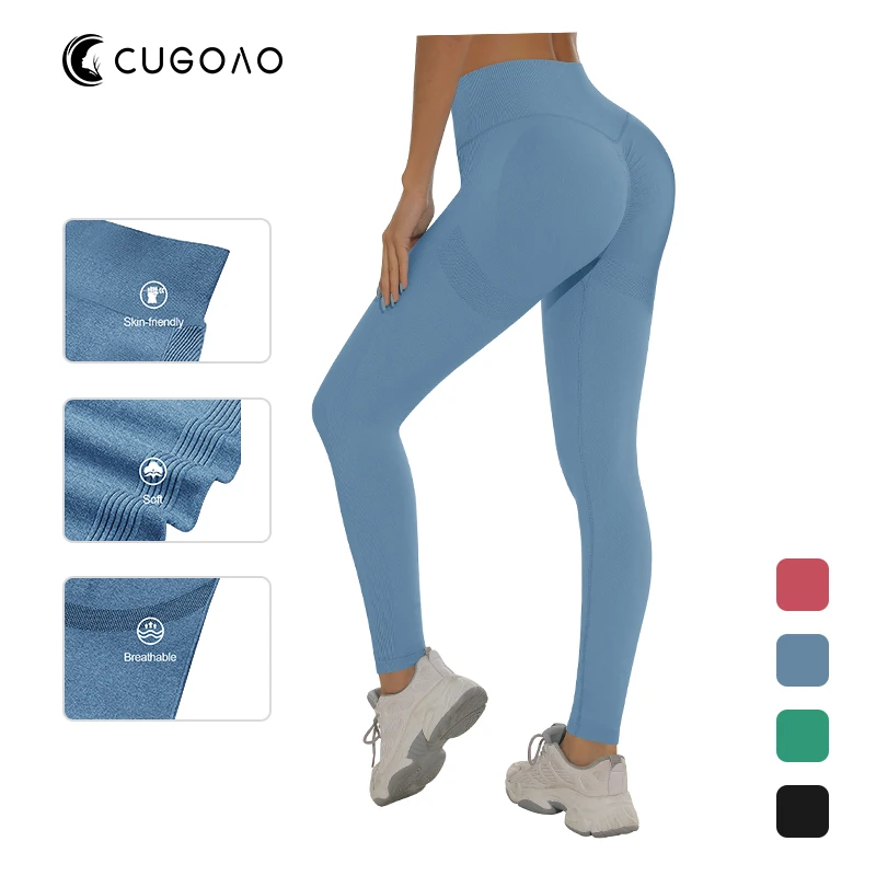 

CUGOAO Yoga Pants Ladies Fitness Tights Nylon High Waist Trousers Ladies Hip Leggings Fitness Gym Wear Stretch Sportwear[