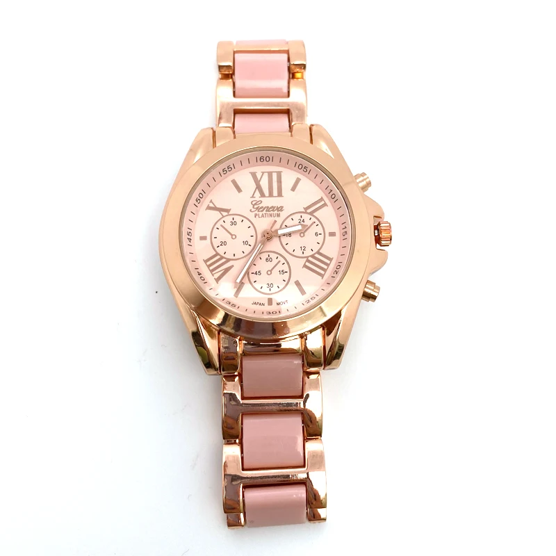 Женские кварцевые часы с браслетом под золото | Наручные