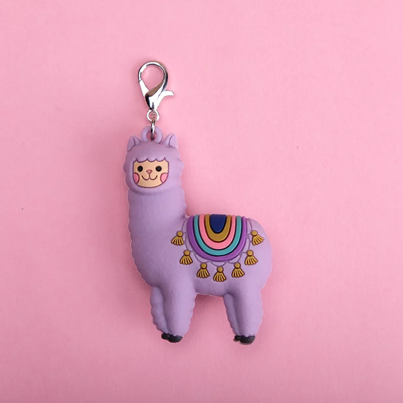 

2019 Fashion Three-dimensional Cute Alpaca Key chain Doll Creative Cartoon Little Sheep Bag Pendant Jewelry Small Gift key Ring