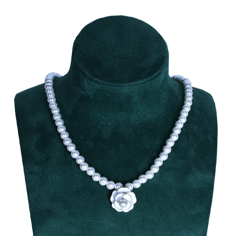 

Жемчужное ожерелье для женщин, ожерелье-чокер с розой, новый дизайн, ювелирные изделия, жемчужное ожерелье