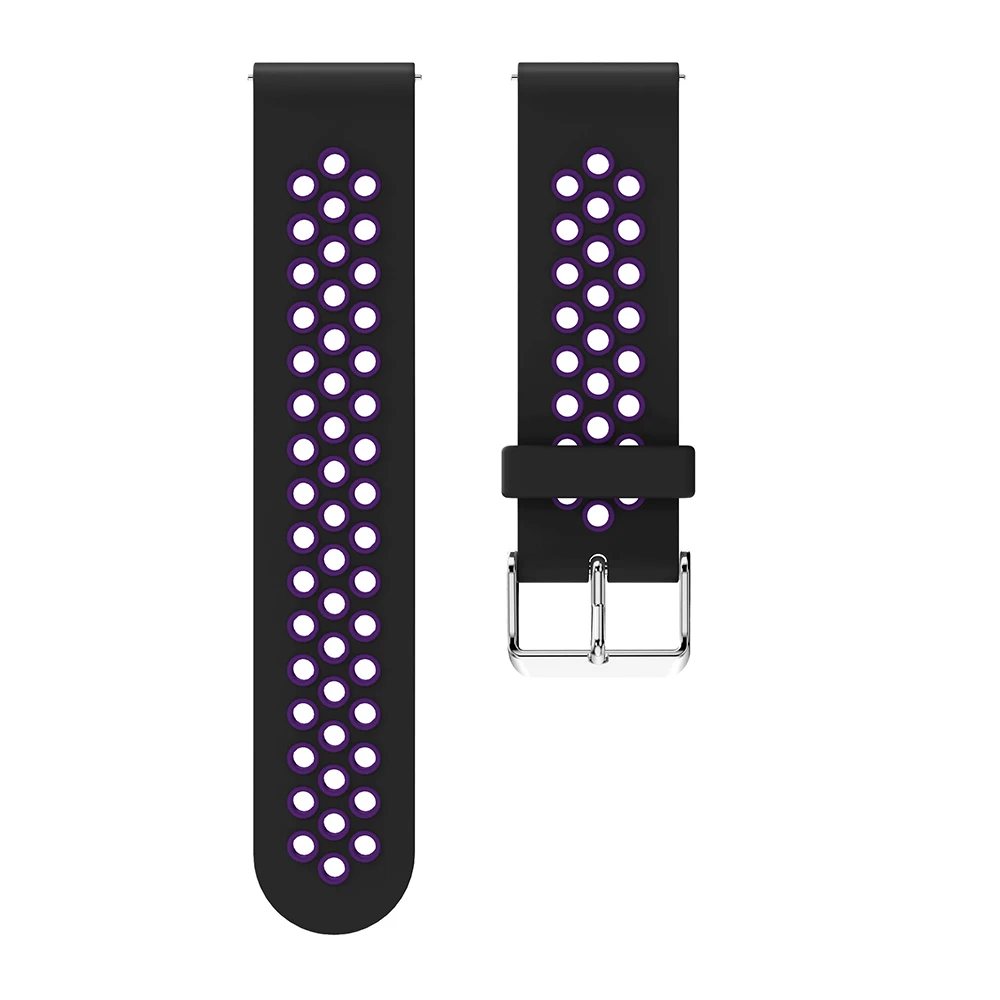 

20mm Double Colors Metal Buckle Silicone Watchband Replacement strap For Huami Amazfit GTR 42mm High quality watch Band Bracelet