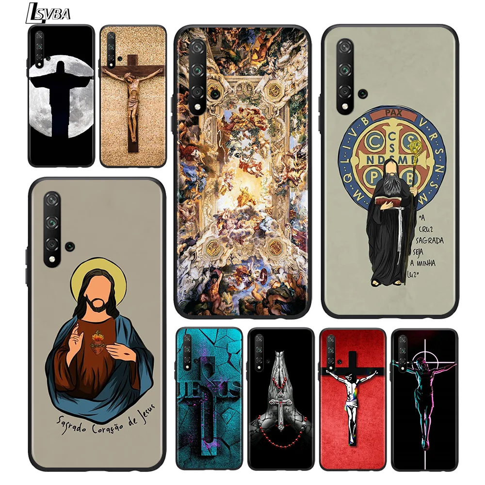 

Faith Jesus God cross For Huawei Honor 10 20 30 10i 20i 30i 10X V20 V30 20S 30S 30i X10 Pro Plus Black Silicone Phone Case