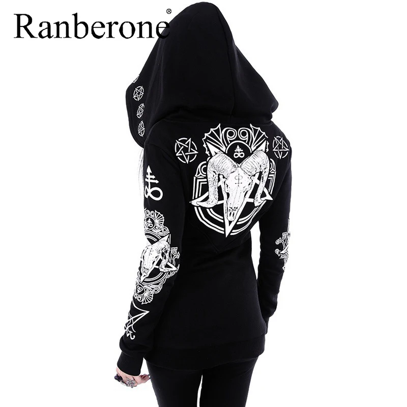 Halloween Hoodie Women Lady Gothic Hooded Sweatshirt Coat Swing Dress Costume Black Plus Size Sweatshirts Women's Tracksuit 2020