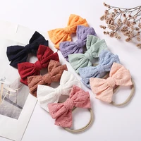 5pcsset baby headbands for girl bows hair bands children nylon headband infant cotton soft hairband newborn hair accessories