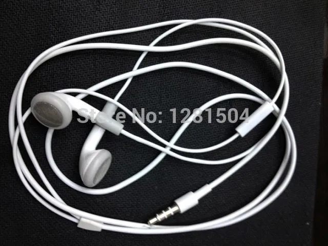 Оптовая продажа 200 шт белые наушники с микрофоном Регулятор громкости для Apple iPhone