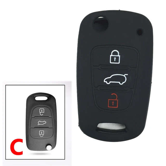 Синий Чехол для ключей автомобиля для Kia K2 K3 K5 Rio 2 3 Ceed Sportage Sorento Cerato Picanto Optima Soul Carens для hyundai I10 I20 I30 IX35 - Название цвета: Синий