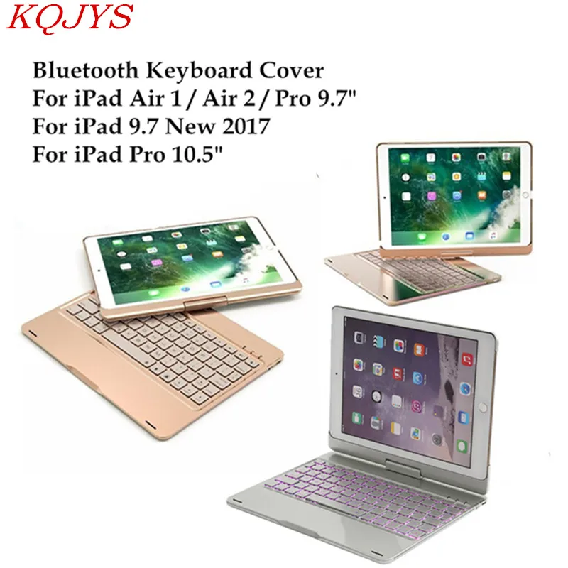 KQJYS для iPad 5 6 Air 1 2 клавиатура с подсветкой светильник алюминиевый Беспроводной